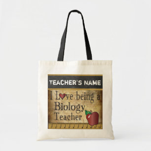 Love Being a Biology Teacher DIY Name Tote Bag