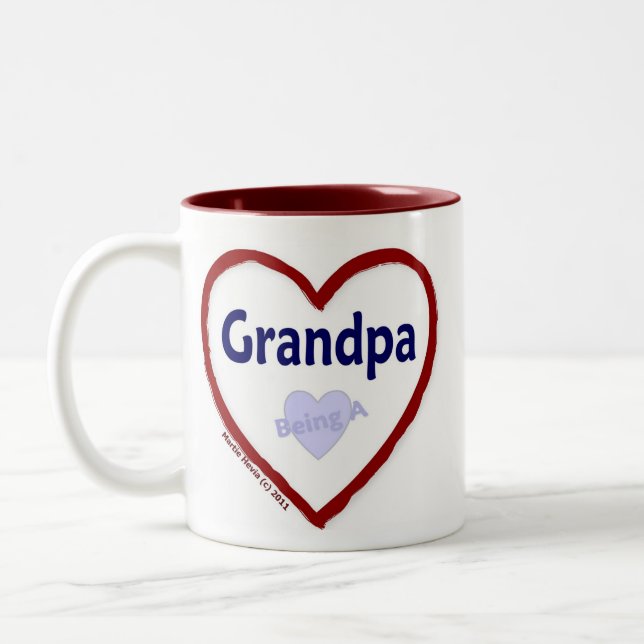 Love Being A Grandpa Two-Tone Coffee Mug (Left)