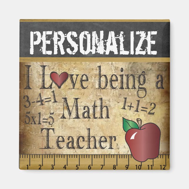 Love being a Math Teacher Magnet (Front)