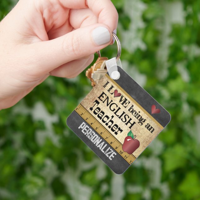 Love Being an English Teacher  Key Ring (Hand)