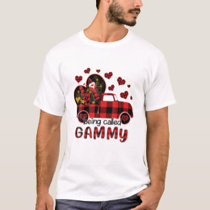 Love Being Called Gammy Red Truck Gnome Valentine T-Shirt