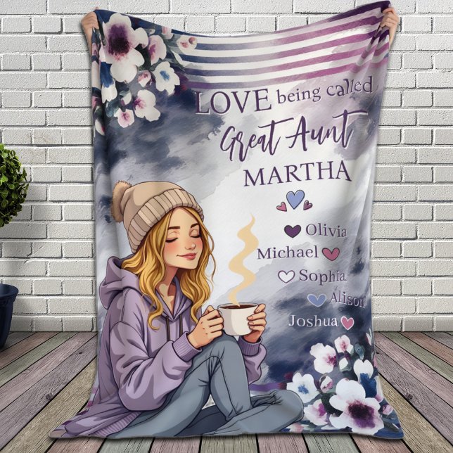 Love Being Called Great Aunt Niece and Nephews  Fleece Blanket (Love Being Called Great Aunt Niece and Nephews Fleece Blanket)