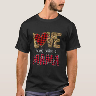 Love Being Called Mama Red Plaid T-Shirt