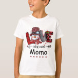 Love being called Momo Snowman Christmas Red Plaid T-Shirt<br><div class="desc">Love being called Momo Snowman Christmas Red Plaid</div>