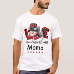 Love being called Momo Snowman Christmas Red Plaid T-Shirt<br><div class="desc">Love being called Momo Snowman Christmas Red Plaid</div>
