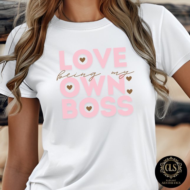 Love Being My Own Boss Neutral Graphic Bella  Tri-Blend Shirt (Creator Uploaded)