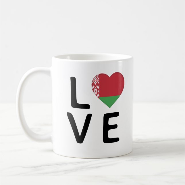Love - Belarus Flag Coffee Mug (Left)