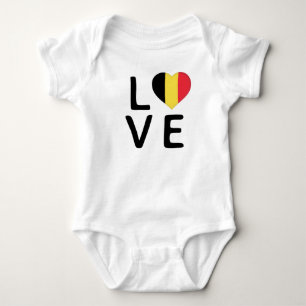 Love - Belgium Flag Baby Bodysuit