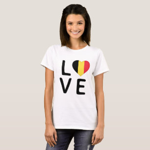 Love - Belgium Flag T-Shirt