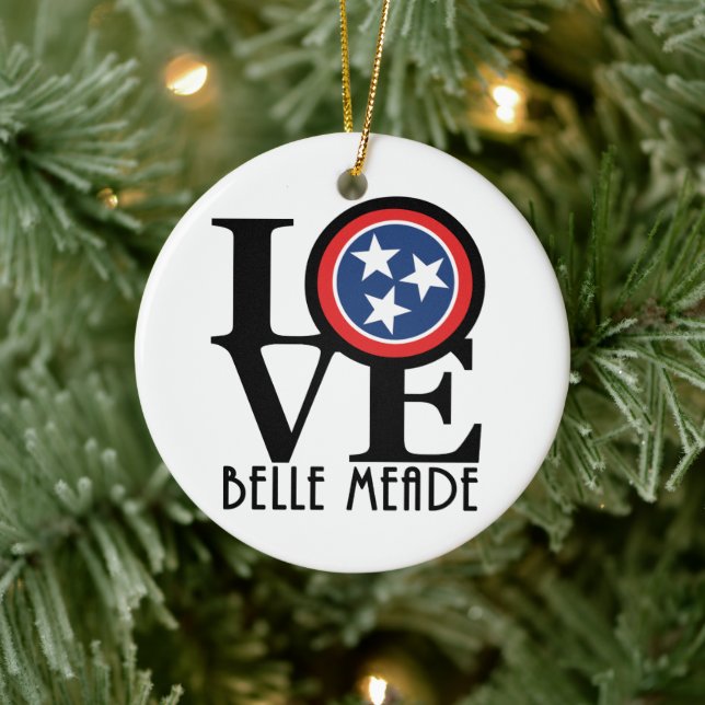 LOVE Belle Meade Tennessee Ceramic Tree Decoration (Tree)