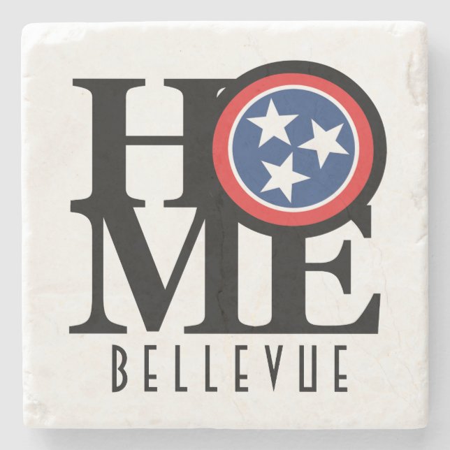 LOVE Bellevue Tennessee Stone Coaster (Front)