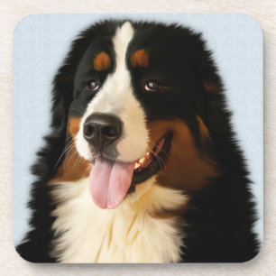 Love Bernese Mountain Puppy Dog Coaster Set