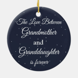 Love Between Grandmother granddaughter is forever Ceramic Tree Decoration