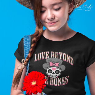Love Beyond The Bones Valentine Modern Retro Skull T-Shirt