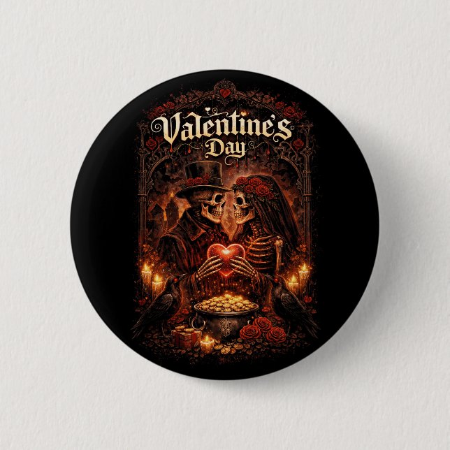 Love Beyond the Grave 6 Cm Round Badge (Front)