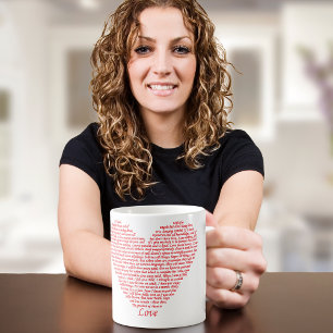 Love Bible Quote Typography  Coffee Mug