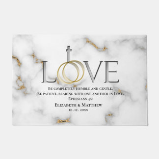 Love Bible Scripture Verse Ephesians 4:2 Doormat