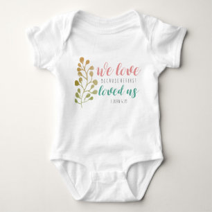 Love Bible Verse Christian CUTE BABY Baby Bodysuit