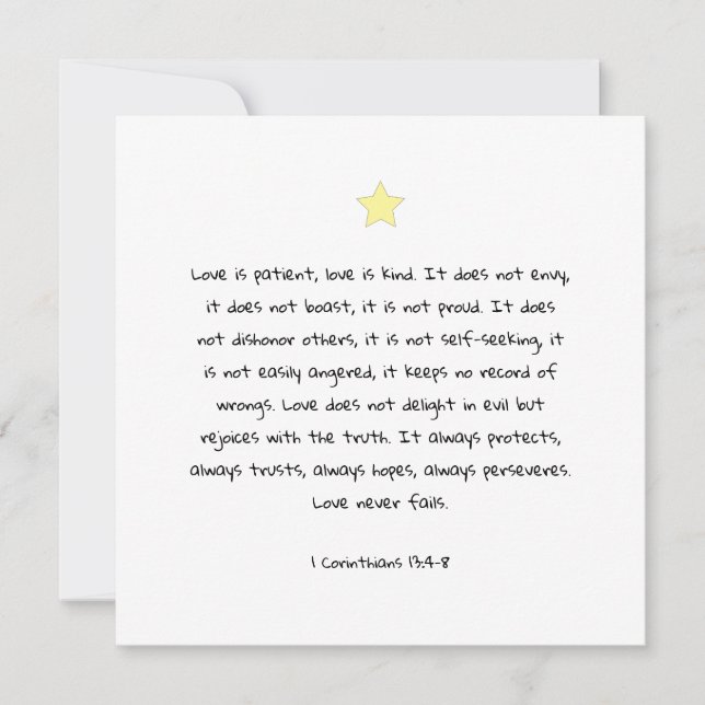 Love Bible Verse Quote Greeting Card (Front)