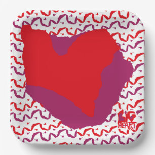 Love.Big heart/Corazon Grande love by Masanser pix Paper Plate