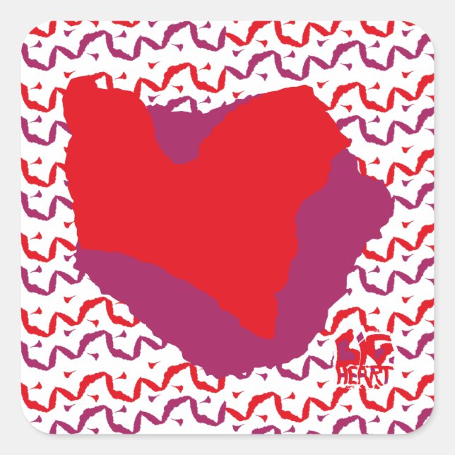 Love.Big Heart/Corazon Grande love by Masanser pix Square Sticker (Front)