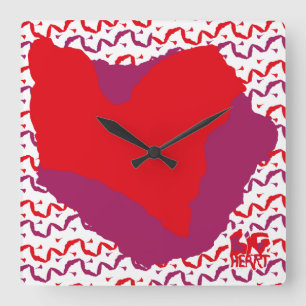 Love.Big Heart/Corazon Grande love by Masanser pix Square Wall Clock