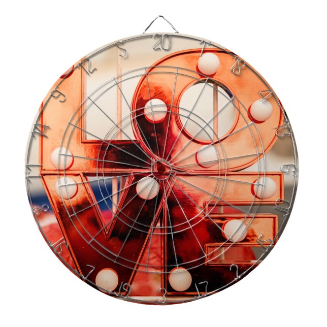 LOVE (Big Red Lettering) Dartboard (Front)