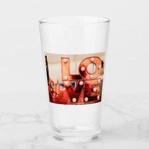 LOVE (Big Red Lettering) Glass