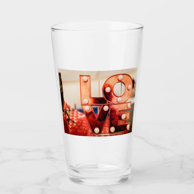 LOVE (Big Red Lettering) Glass (Front)