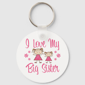 Love Big Sister Pink Girls Key Ring