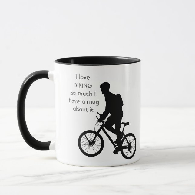 Love BIKING BIKES so much I  So Much Fun Quote  Mug (Left)