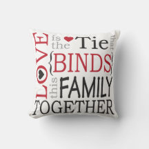 Love Binds this Family Together Black & Red Name