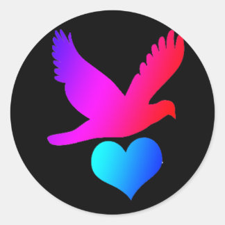 Love bird 2 classic round sticker