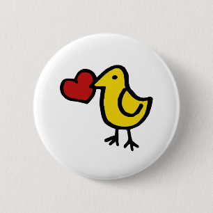 Love Bird 6 Cm Round Badge