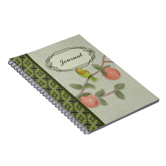 Love Bird and Peaches Notebook Journal (Right Side)