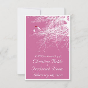 Love Birds2 , 3.5"x5" wedding rsvp Invitation