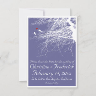 Love Birds 2, 3.5"x5" save the date announcement