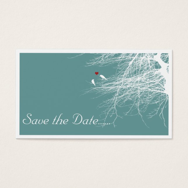 Love Birds 2, save the date mini cards (Front)