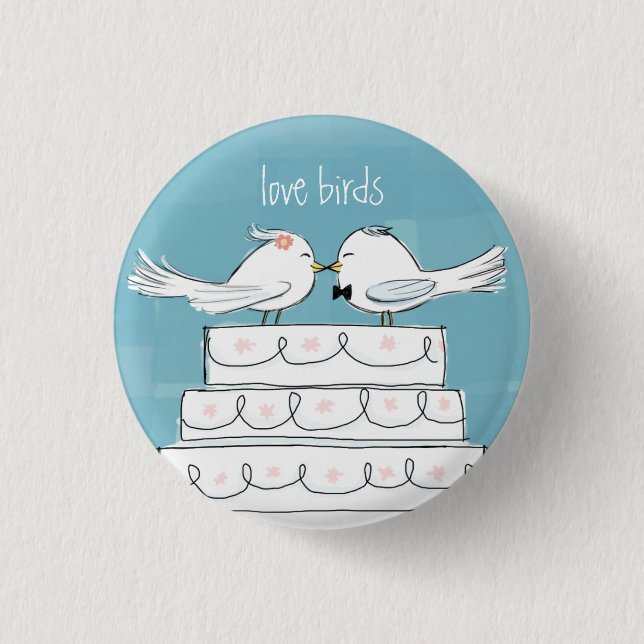Love Birds 3 Cm Round Badge (Front)
