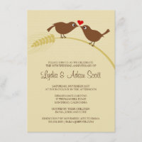 Love Birds 4.5" x 6.25" Wedding Anniversary