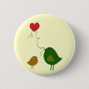 Love Birds 6 Cm Round Badge
