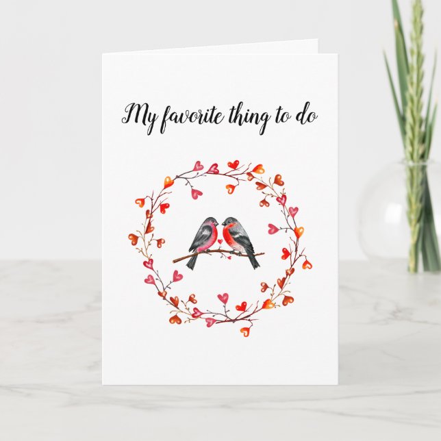 Love Birds Anniversary Card (Front)