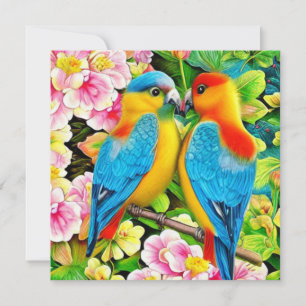 Love Birds Beautiful color Invitation