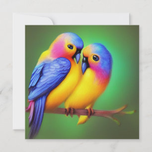 Love Birds Beautiful colour  Invitation