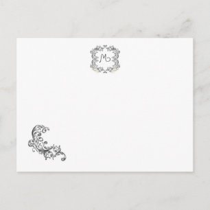 Love Birds Black/White Wedding Place Card