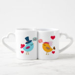 Love Birds Bride and Groom Lovers Mugs<br><div class="desc">Love Birds Bride and Groom lovers mugs, a great gift that's perfect for the couple's shower or as a wedding gift for the newlyweds, features a unique set of mugs that fit together with love bird bride and groom saying "I Do" on one side and the love birds about to...</div>