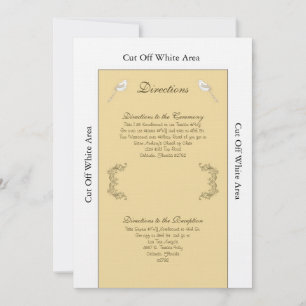 Love Birds Brown/Tan Wedding Directions Card