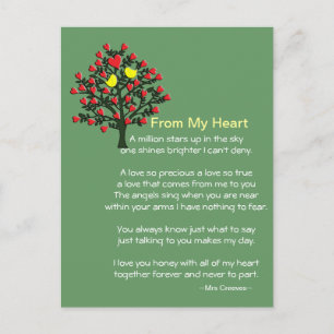 Love Birds Card with Poem