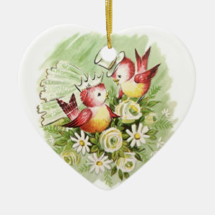 Love Birds Ceramic Tree Decoration