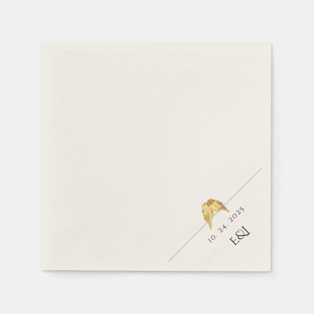 Love Birds' Cocktail Hour Napkin (Front)